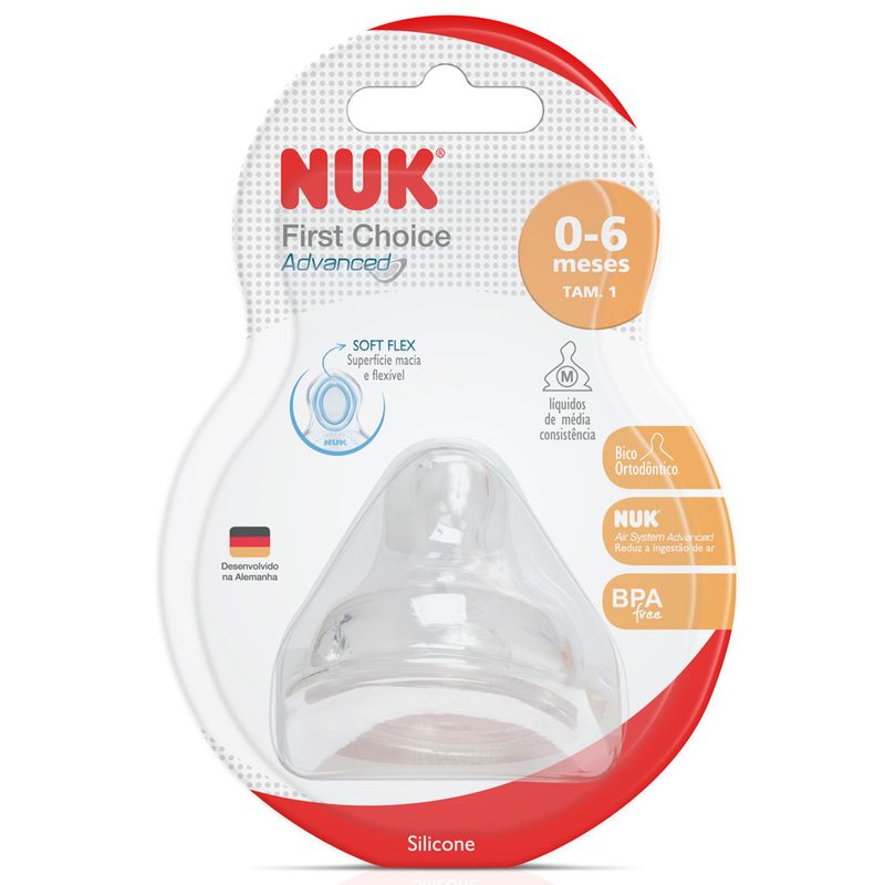 Bico-Advanced-de-Silicone---Liquidos-de-Media-Consistencia---NUK