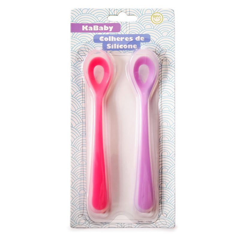 Kit---2-Colheres-de-Silicone---Rosa---KaBaby