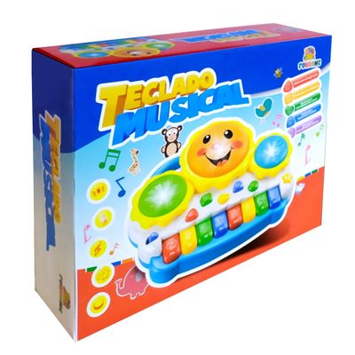 Pianinho Bebe Brinquedo Infantil Educativo Piano Tambor Musical - Ri Happy