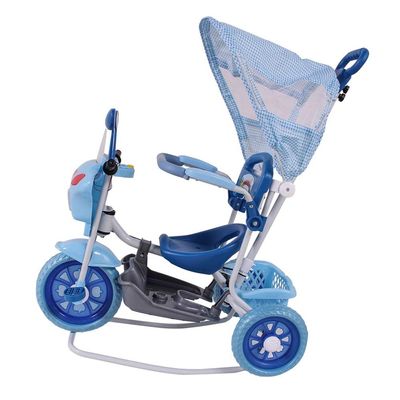 Triciclo Motinha Bel Brink 2 em 1 com Capota e Pedal para Passeio Azul - Ri  Happy