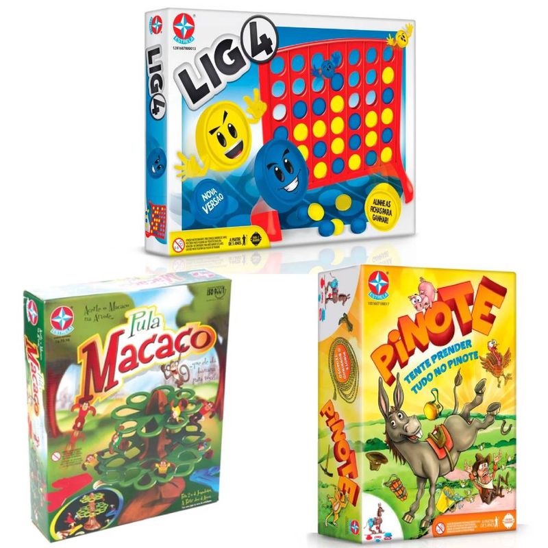 Kit de Jogos - Pinote - Pula Macaco - Lig4 - Estrela