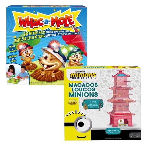 Kit de Jogos - Acerte a Toupeira e Macacos Loucos - Mattel
