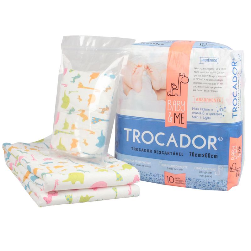 Trocador-Descartavel-e-Absorvente---10-Unidades---Baby-And-Me