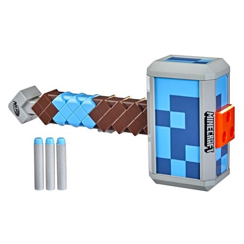 Exclusivo - Lança Dardos - Nerf - Minecraft - Stormlander - Azul