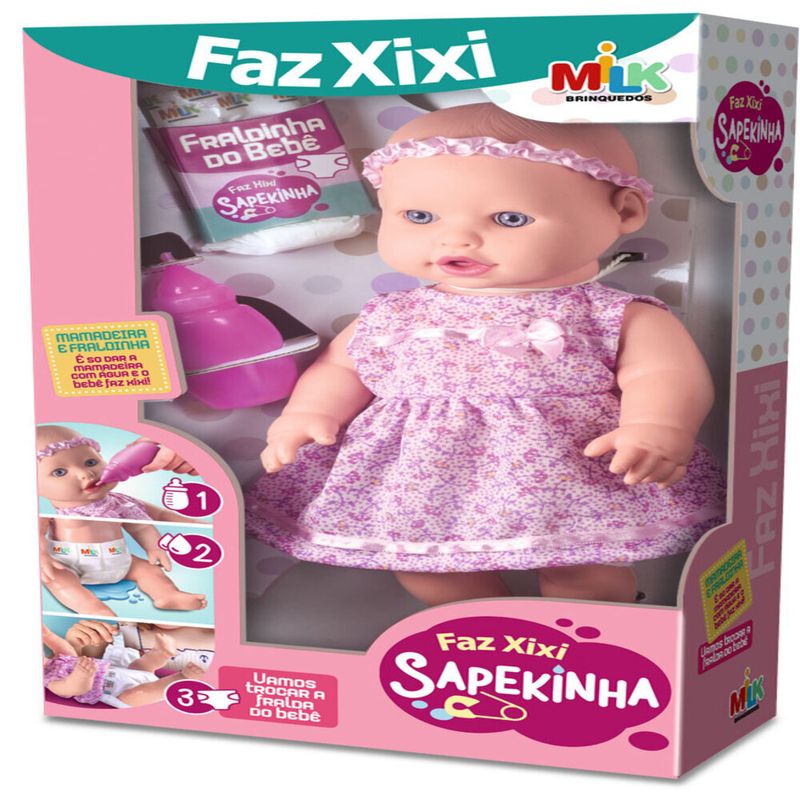 Boneca-Bebe---Sapekinha---Faz-Xixi---Vestido-Sortido---Milk-Brinquedos-1