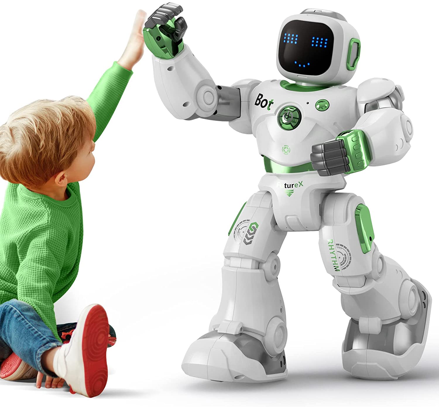 Ruko Brinquedo Robô Educativo Inteligente Eletrônico e Recarregável p,  Crianças 3 Anos ou Mais, Branco - Dular