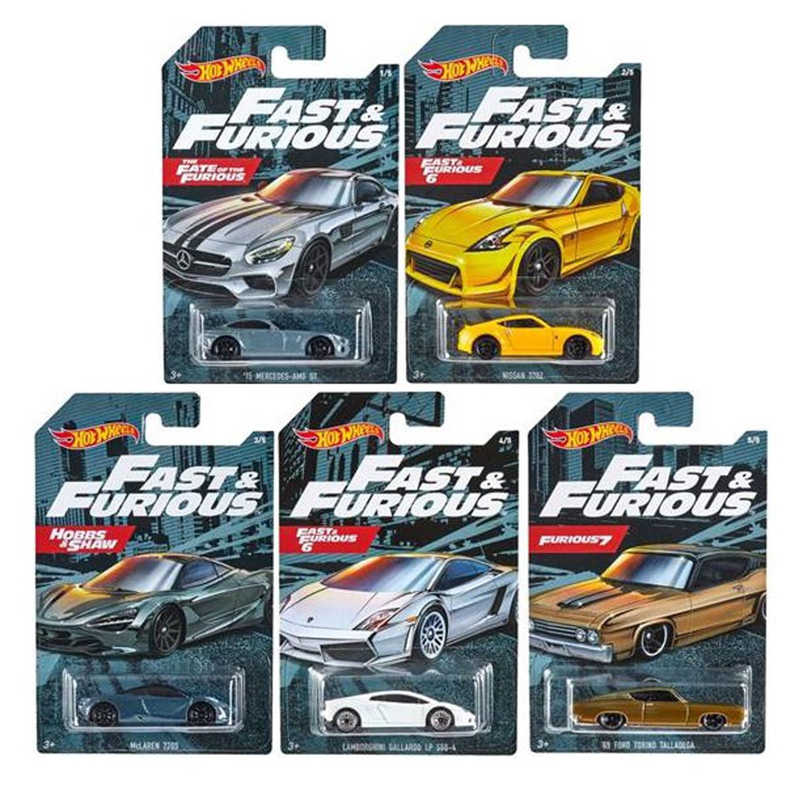 Hot Wheels - kit c/ 5 carrinhos - VELOZES E FURIOSOS - Ri Happy