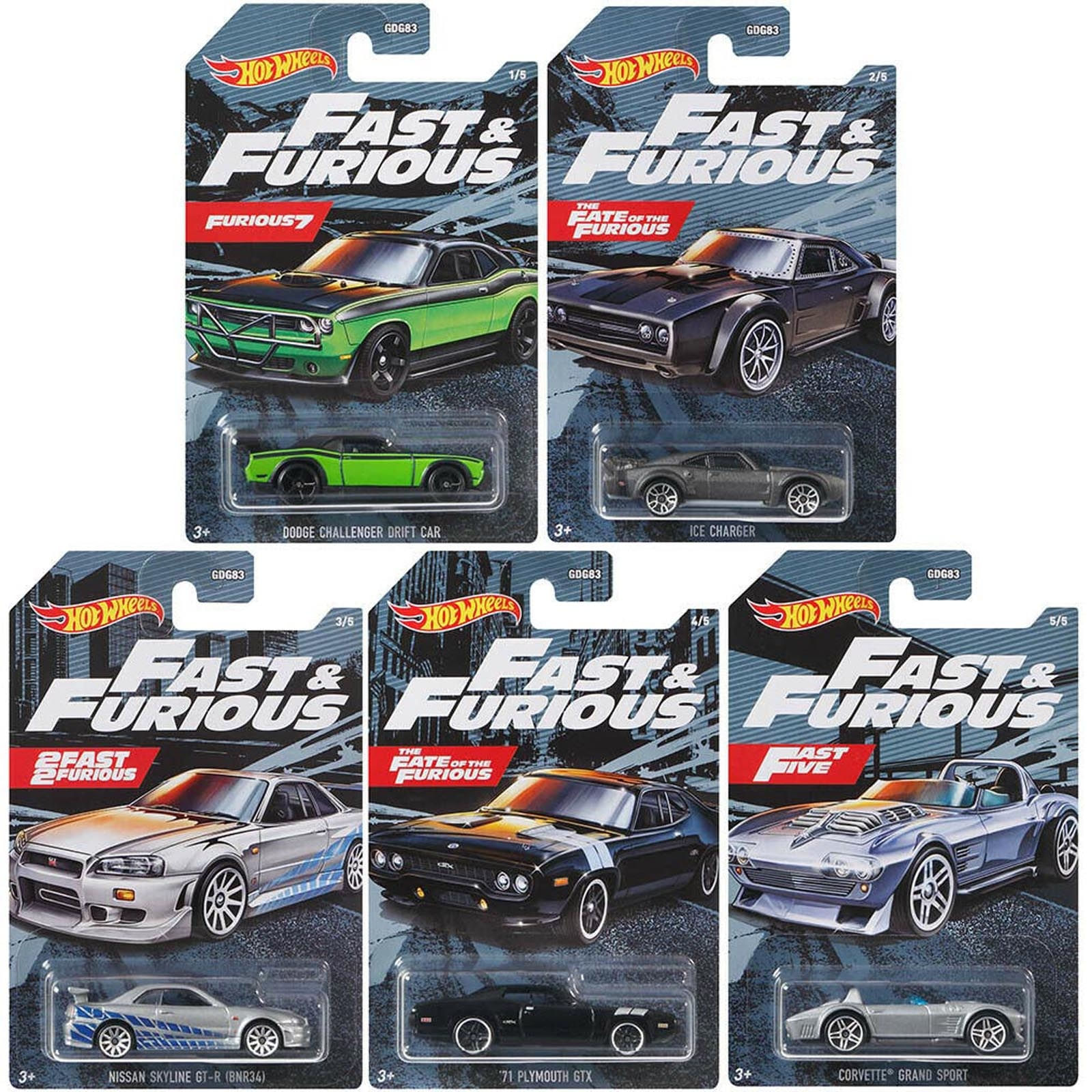 Coleção Com 5 Velozes e Furiosos Hot Wheels Premium Lote L - - Noy  Brinquedos