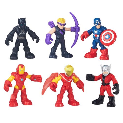 Mini Figuras Playskool Heroes - Marvel Super Hero - Capitão América Esquadrão da Selva - Hasbro