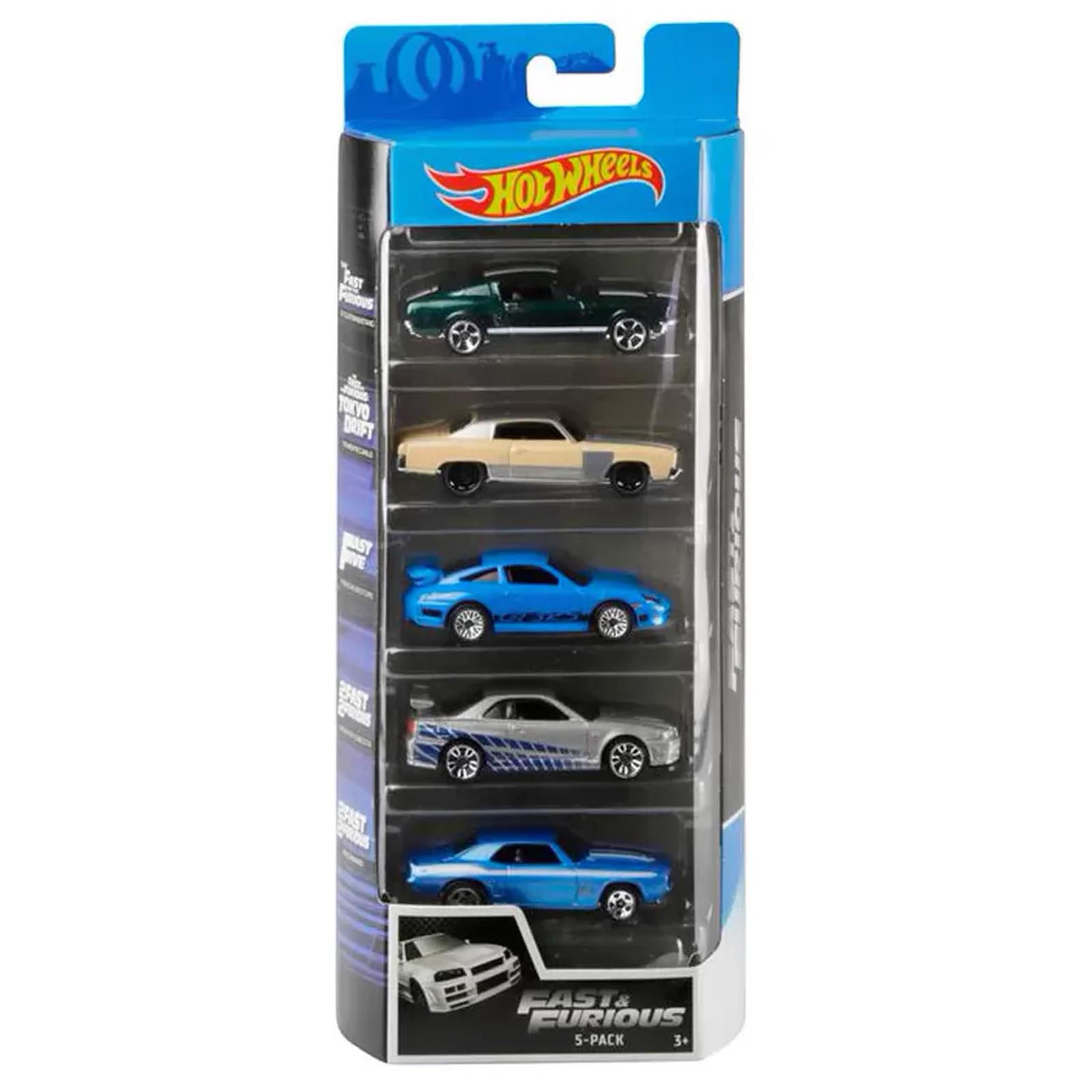 Pack de 5 Hot Wheels - Fast And Furious - Velozes e Furiosos