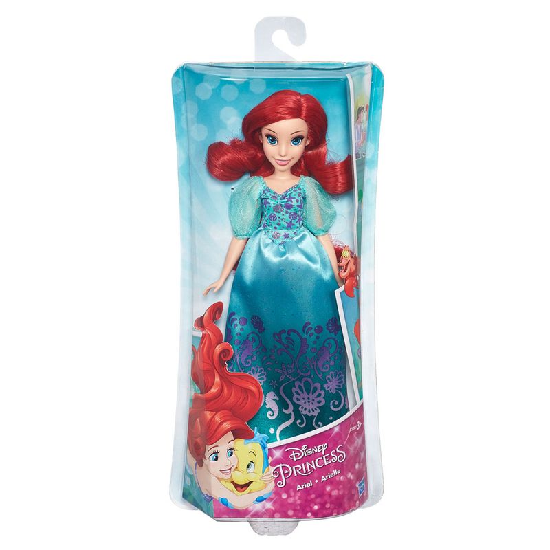Boneca-Classica---Princesas-Disney---Ariel-Vestido-Brilhante---Hasbro