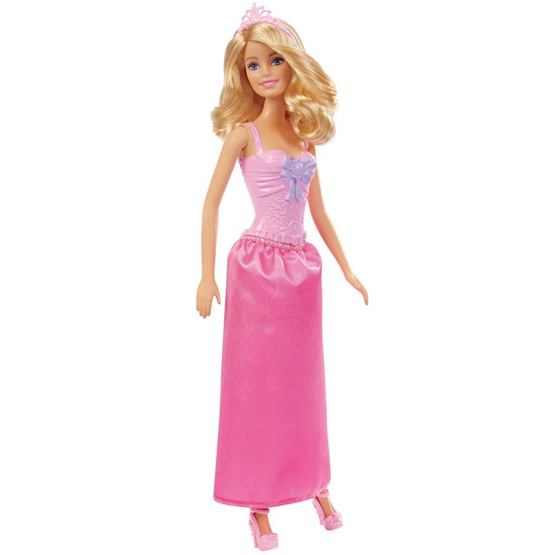 Boneca-Barbie---Fantasia-Basica---Baile-de-Princesas---Vestido-Rosa-com-Brilhantes---Mattel