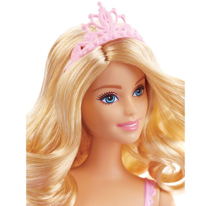 Boneca-Barbie---Fantasia-Basica---Baile-de-Princesas---Vestido-Rosa-com-Brilhantes---Mattel