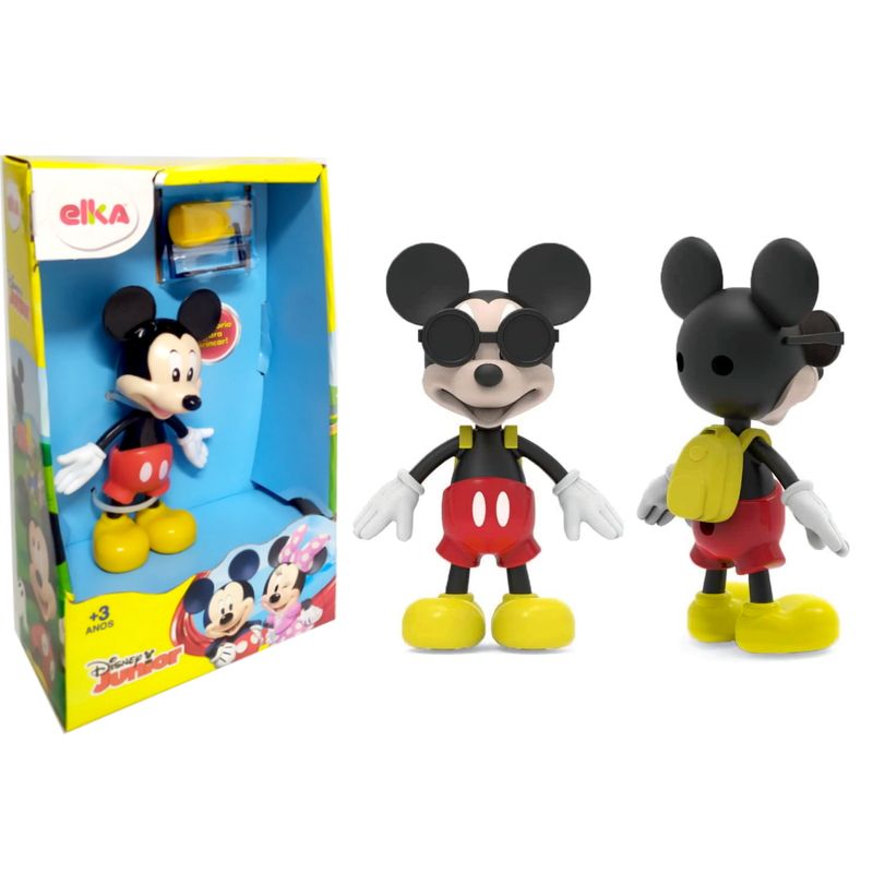 Kit Casal Boneco do Mickey e Boneca da Minnie 13cm Premium Elka