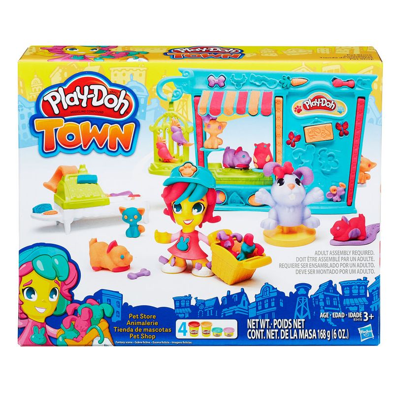 Playset-e-Massa-de-Modelar---Play-Doh-Town---Tenda-de-Mascotes-Pet-Shop---Hasbro