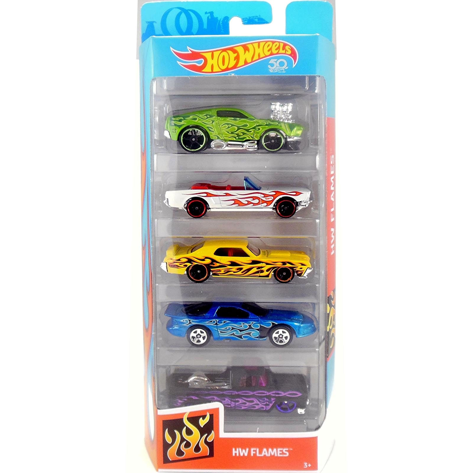 Carrinhos Hot Wheels Cartela Com 5 Hw Flames - Mattel em Promoção na  Americanas