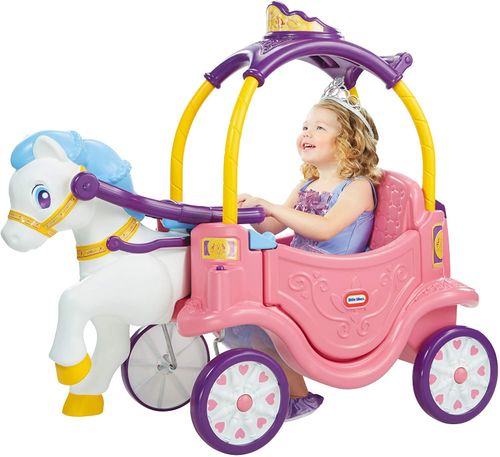 Little Tikes Quadriciclo de Passeio Carruagem da Princesa para Crianças de 2 a 5 Anos Rosa