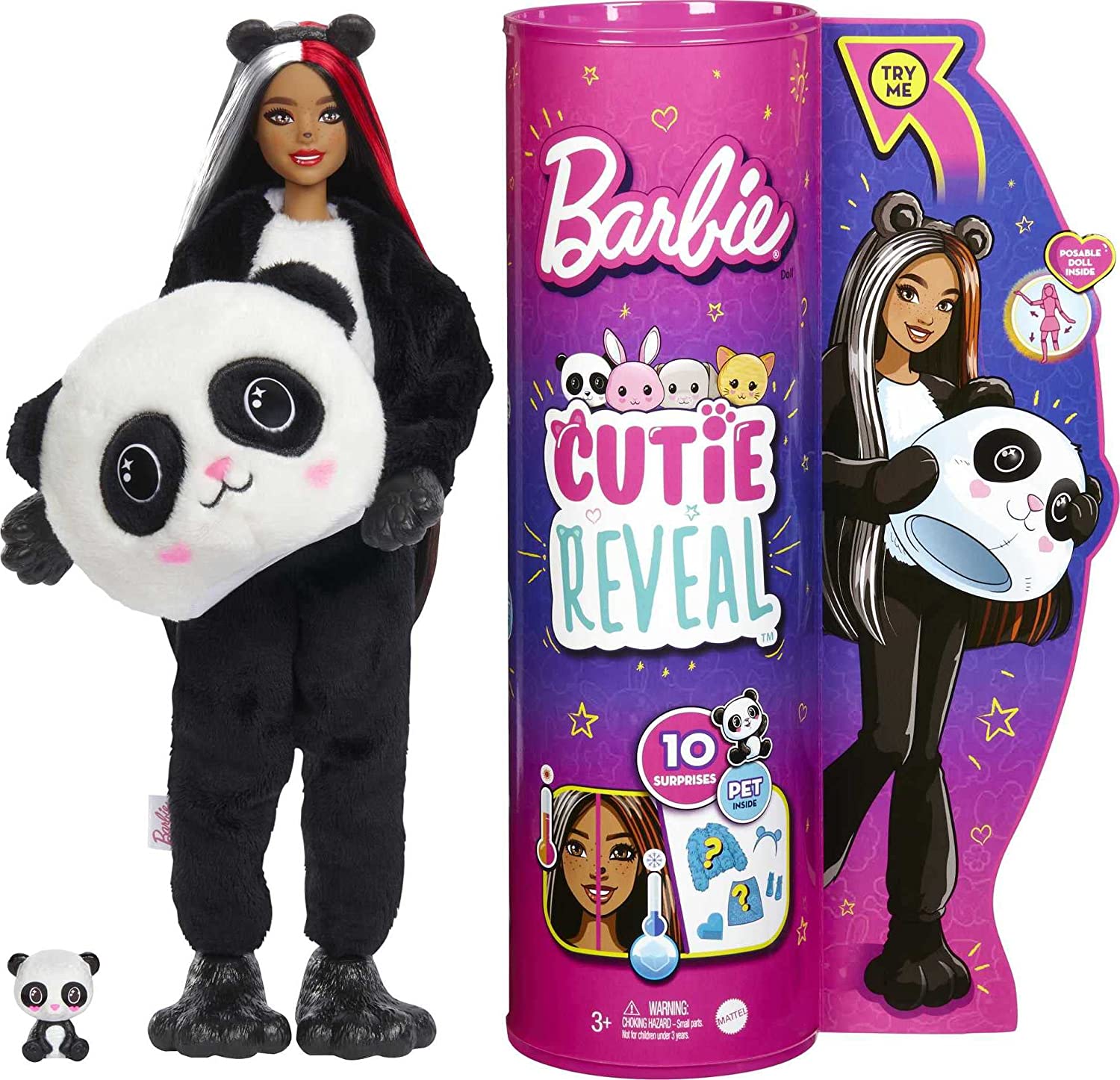 Barbie Cutie Revelação com Fantasia de Coelho e 10 Surpresas Incluindo 1  Mini Pet com Mudança de Cor - Ri Happy