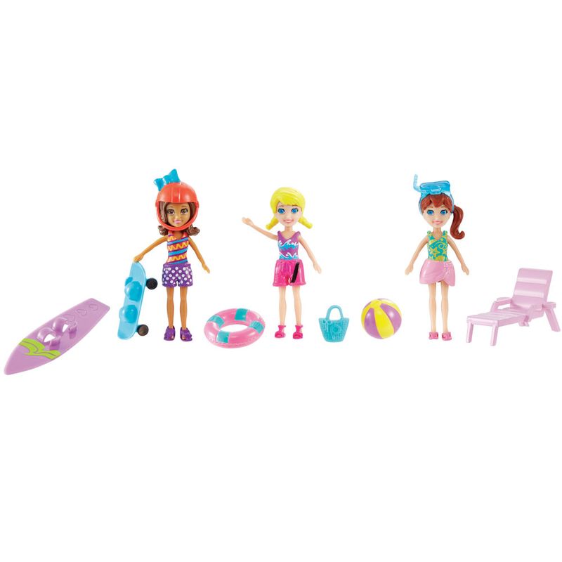 Conjunto-de-Bonecas---Ferias-da-Polly-Pocket---Polly-Ferias-na-Praia---Mattel