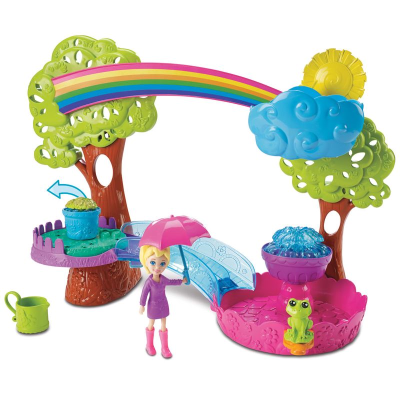 Playset-e-Mini-Boneca-Polly-Pocket---Diversao-na-Chuva---Mattel