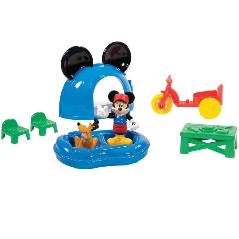 Playset-Mickey-Mouse-Club-House---Acampamento-do-Mickey-Mouse-com-Pluto---Mattel