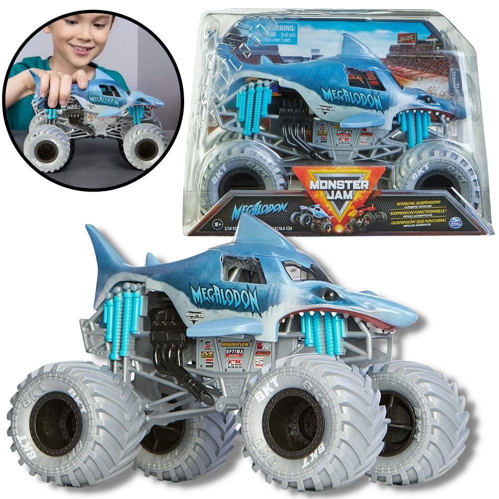 Hot Wheels Pista E Acessorio Monster Trucks Pista Tubarao em