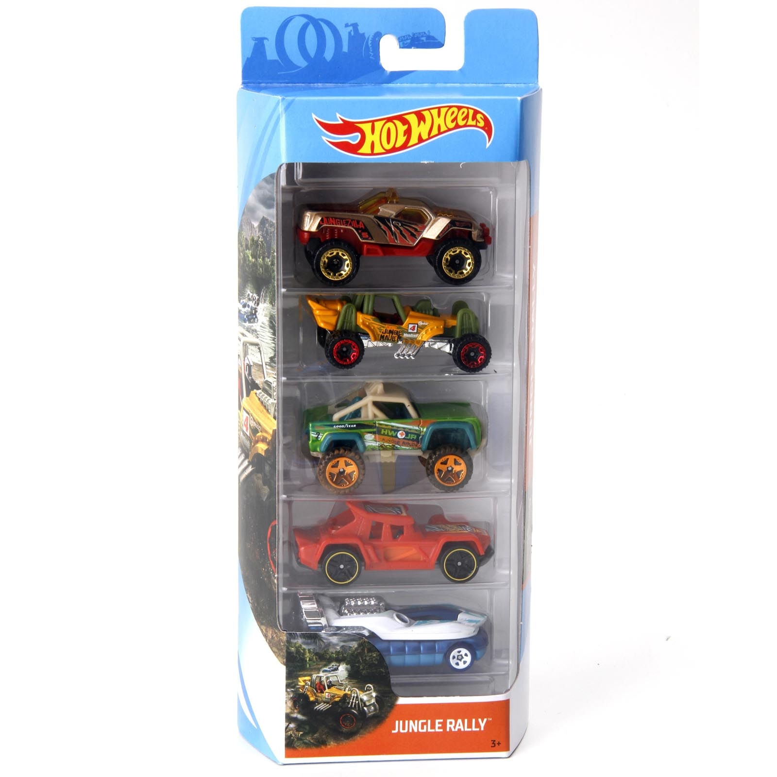 Pack de 5 Hot Wheels - Jungle Rally - FKT54 - Ri Happy