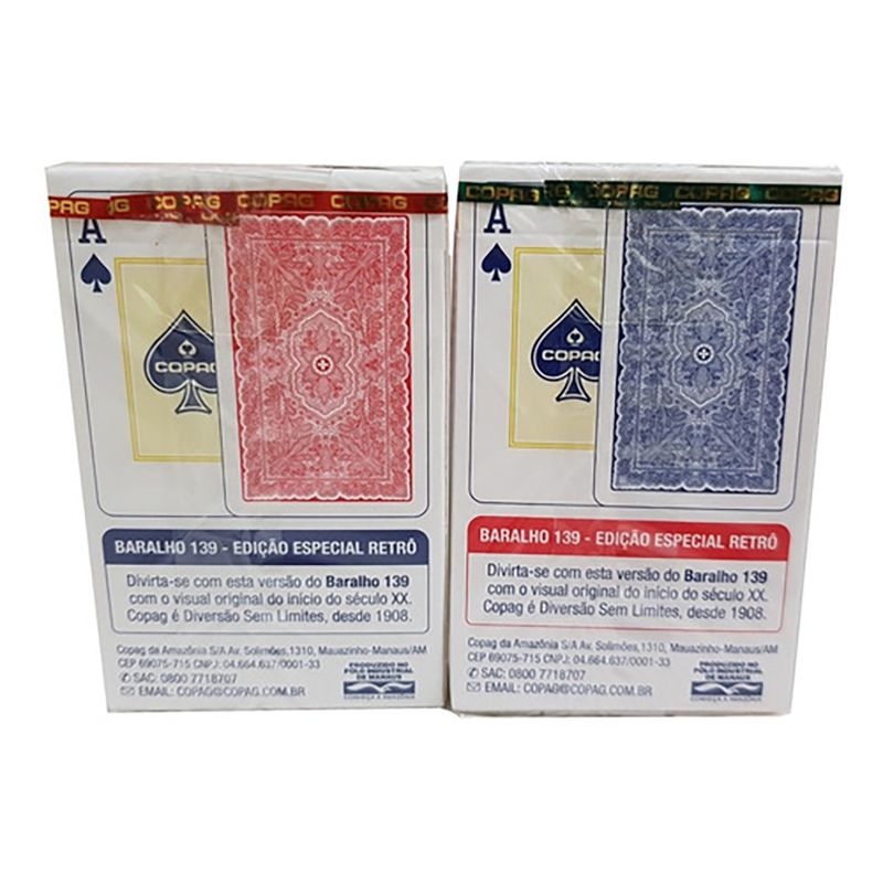 Baralho 139 - Edição Especial Retrô - Azul - 90634 - Copag - Ri Happy