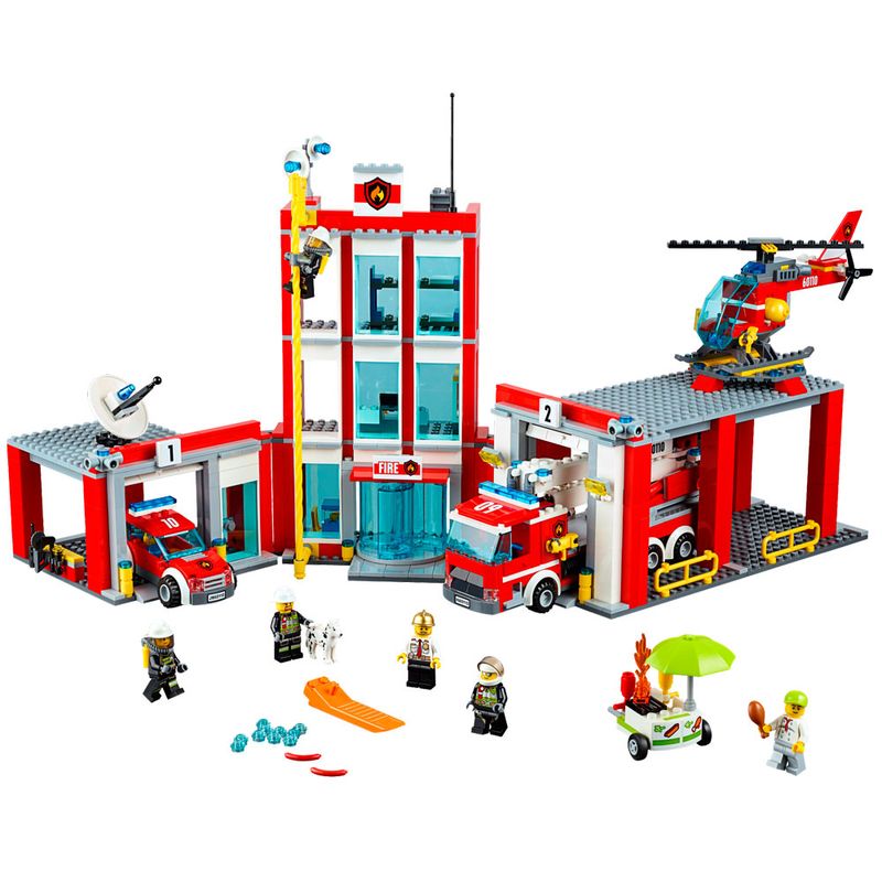 60110---LEGO-City---Quartel-de-Bombeiros-com-Veiculos