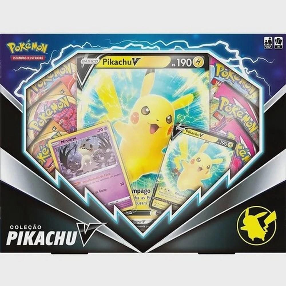 Box Coleção Pikachu V Pokemon Carta Jumbo Copag - Ri Happy