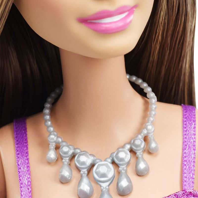 Boneca-Barbie---Basica-Glitz---Barbie-Morena---Vestido-Roxo---Mattel