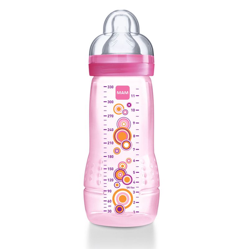 Mamadeira-Fashion-Bottle-Grils-330-ml---Rosa---Circulos-Coloridos---MAM