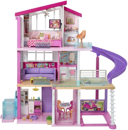Barbie Dreamhouse Casa da Barbie com 70 Acessórios Elevador e Piscina para Crianças a partir de 3 anos
