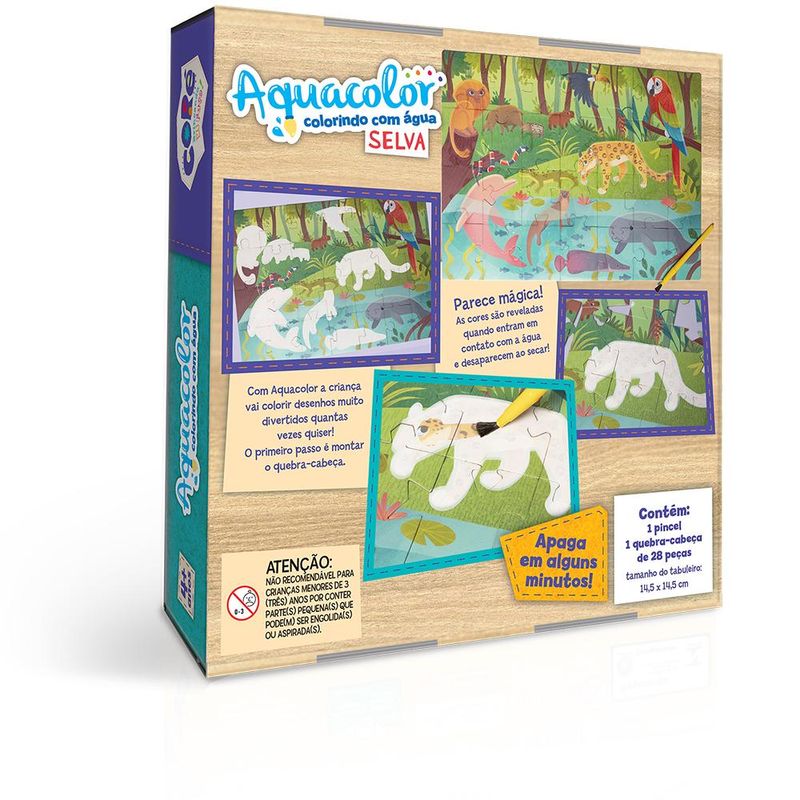 Conjunto-de-Artes---Aquacolor---Colorindo-Com-Agua---Quebra-Cabeca---Selva---28-Pecas---Toyster-1