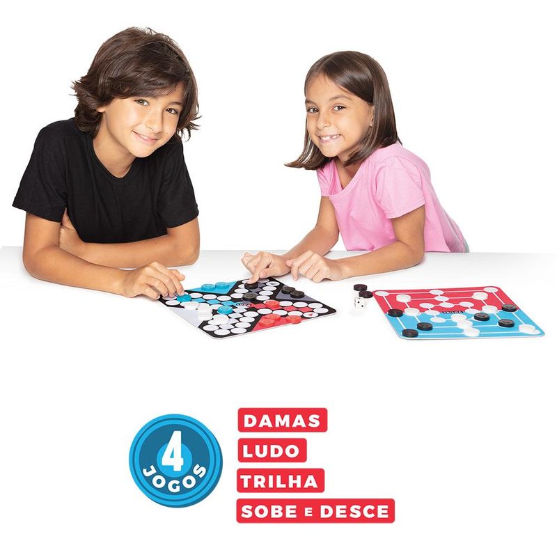 Damas e Trilha - Jogo de Tabuleiro - Ioiô de Pano Brinquedos Educativos