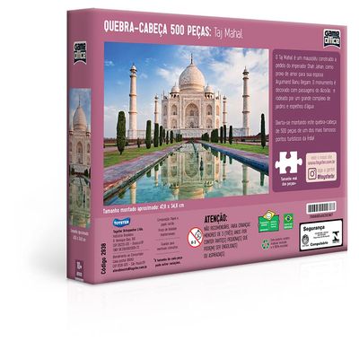 Quebra-Cabeça - 500 Peças - Game office - Taj Mahal - Toyster