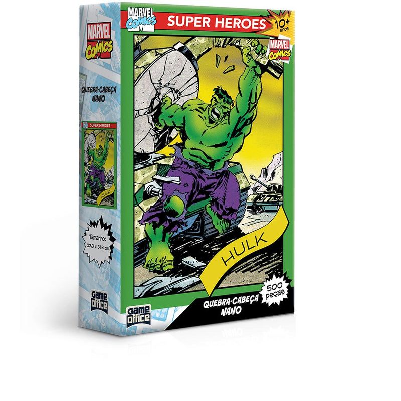 Quebra-Cabeca---Marvel-Comics---Hulk---500-Pecas---Game-Office---Nano---Toyster-0
