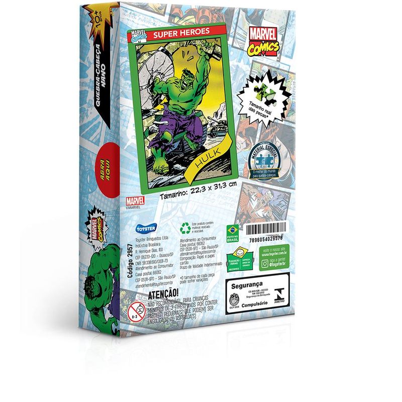 Quebra-Cabeca---Marvel-Comics---Hulk---500-Pecas---Game-Office---Nano---Toyster-1