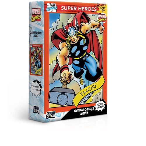 Quebra-Cabeça - Marvel Comics - Thor - 500 Peças - Game Office - Nano - Toyster