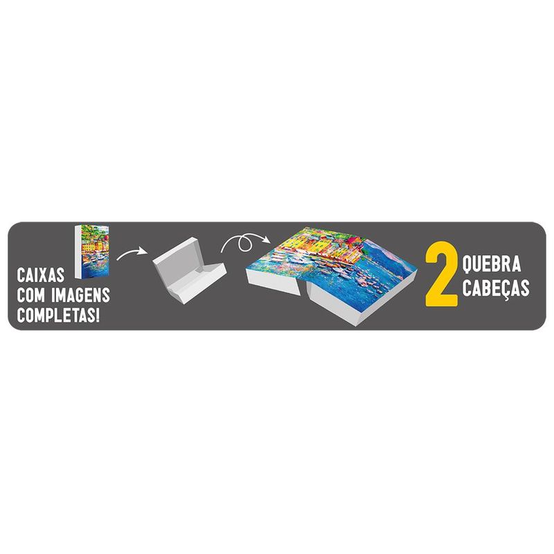 Quebra Cabeça Kit 2x500pçs Paisagens Búlgaras Game Office