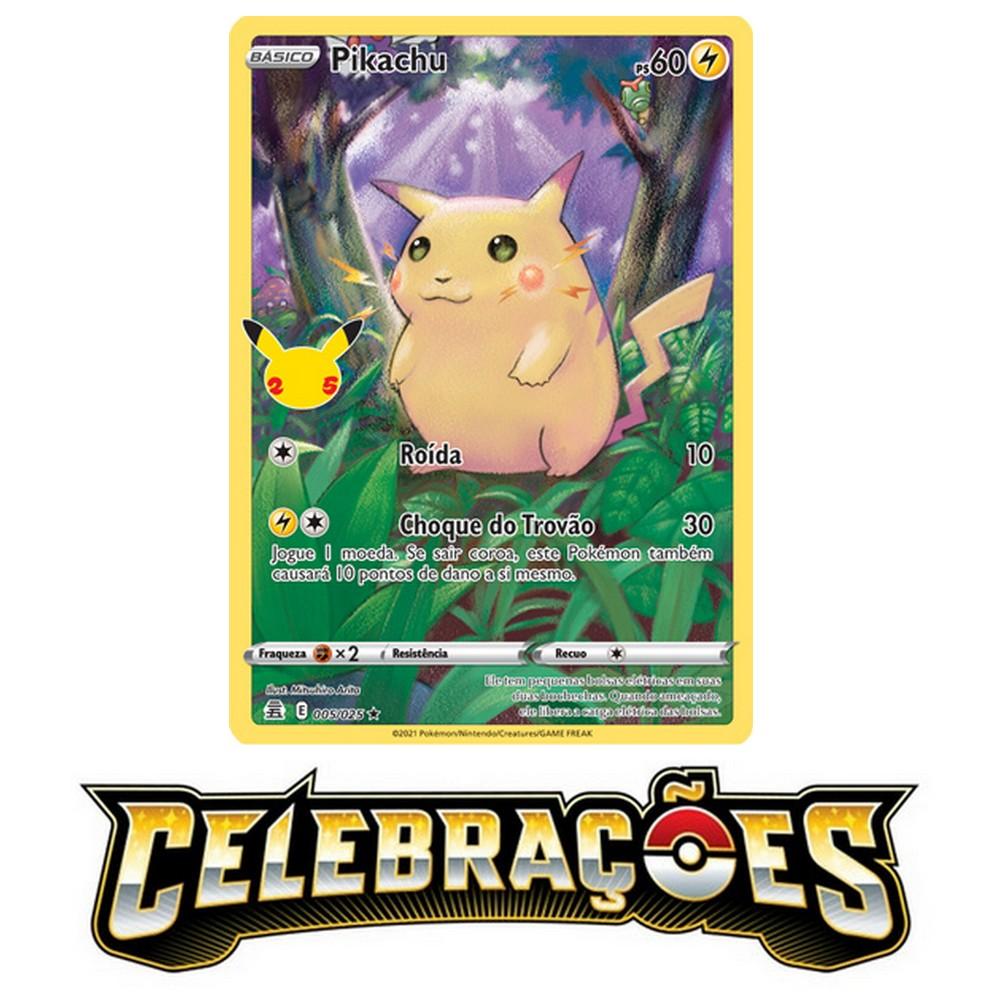 Carta Pokémon Pikachu (005/025) - Full Art - Celebrações - Ri Happy