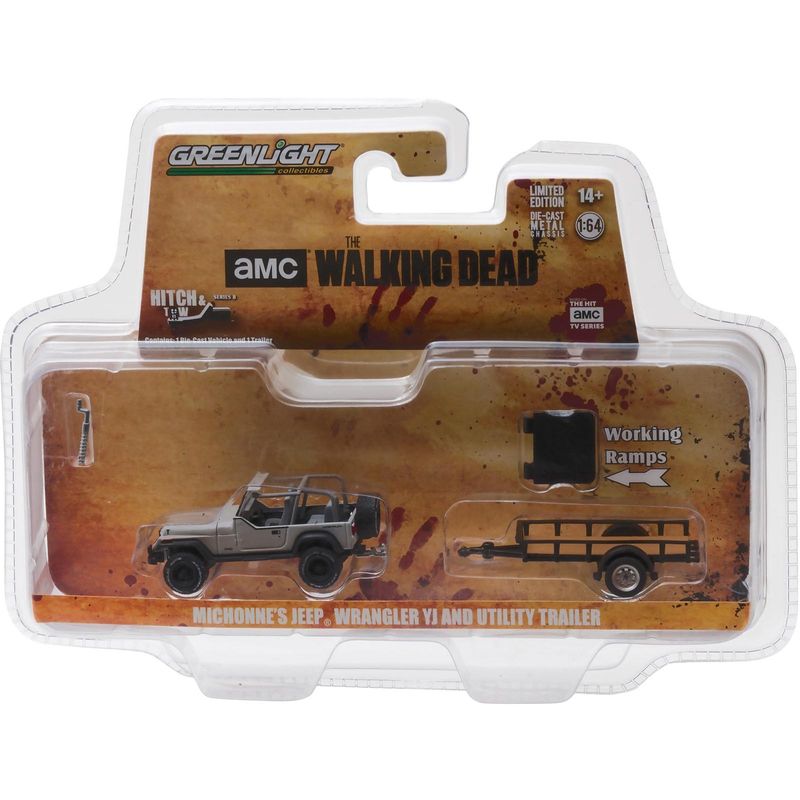 Miniatura - 1:64 - Michonne's Jeep Wrangler YJ and Utility Trailer
