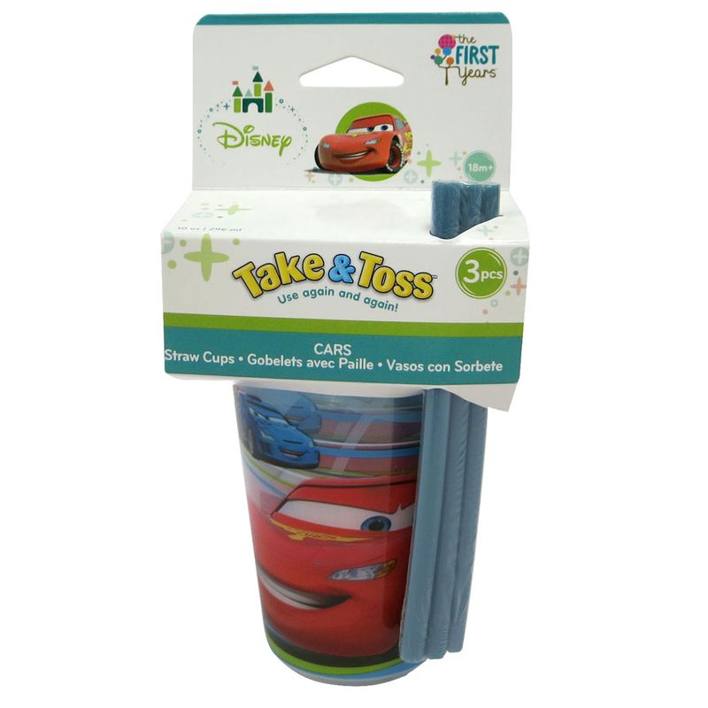 Copos-com-Canudo-300-ml---First-Years---Disney-Carros---Girotondo