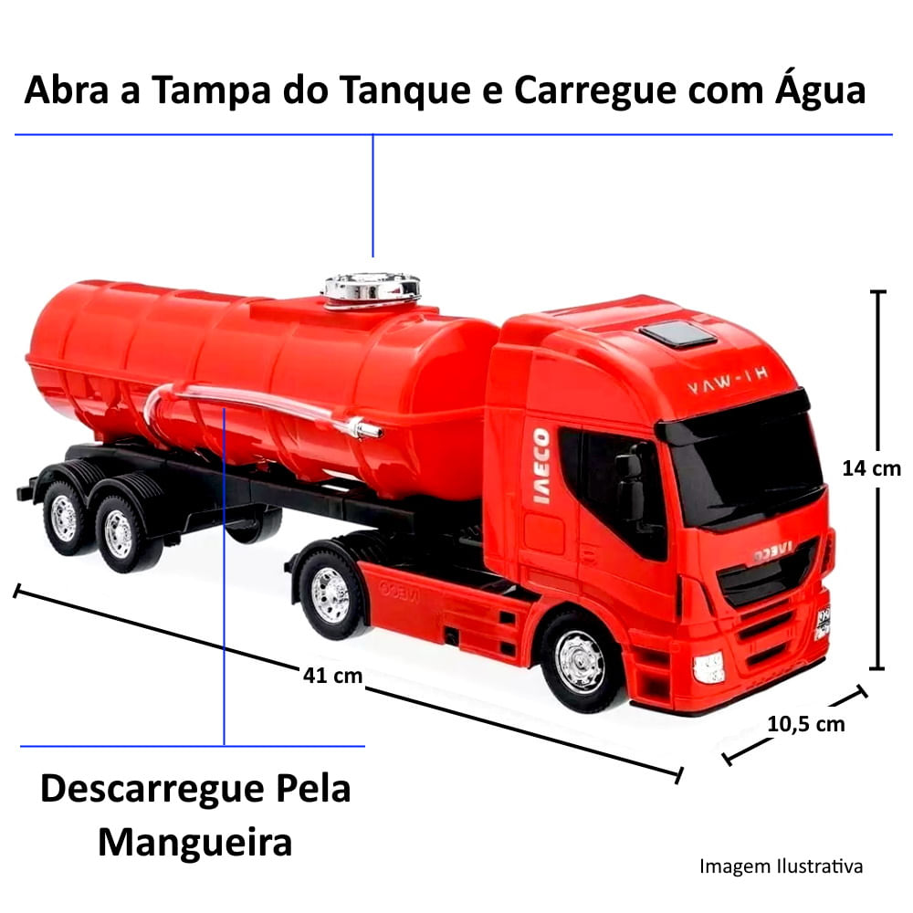 Caminhão Pipa Tanque Água Combustível Iveco - Cores Sortidas - Real  Brinquedos