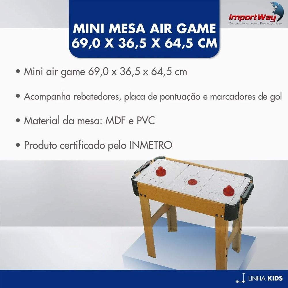 Mesa Air Game Hoquei MDF 69x36,5x64,5cm BW115 Importway - Mesa Air