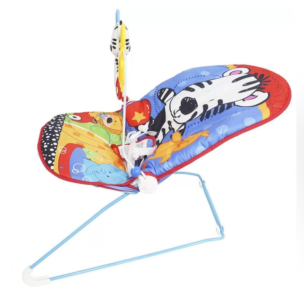 Cadeira Bebê Descanso Acolchoada Vibratória Musical Função Balanço até  11,3kg BW094AZ - Azul