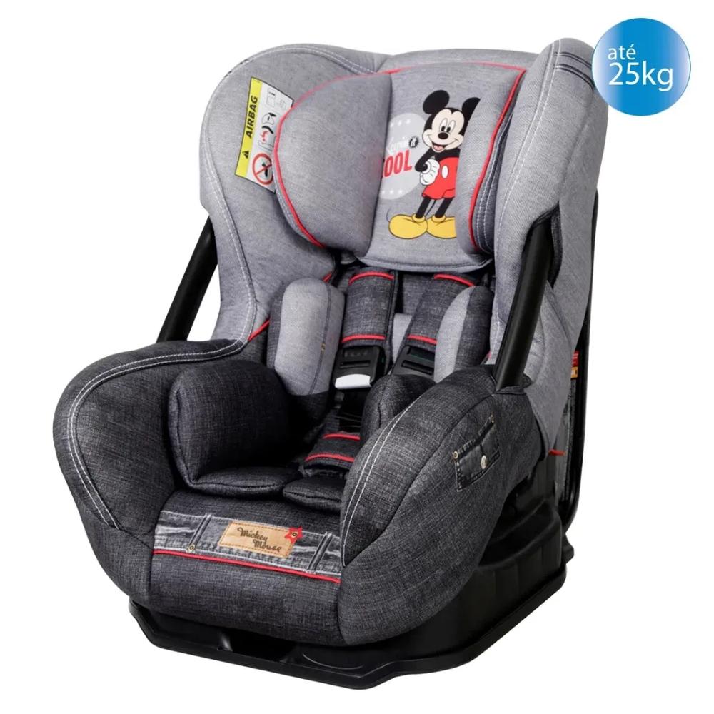 Cadeirinha 0 a 25Kg Eris Migo Disney Mickey Mouse Denim Cinza - Ri Happy