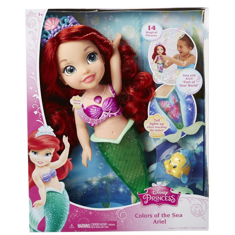 Boneca-para-Banho---Disney-Princesas---Ariel-com-Luzes-e-Sons---New-Toys