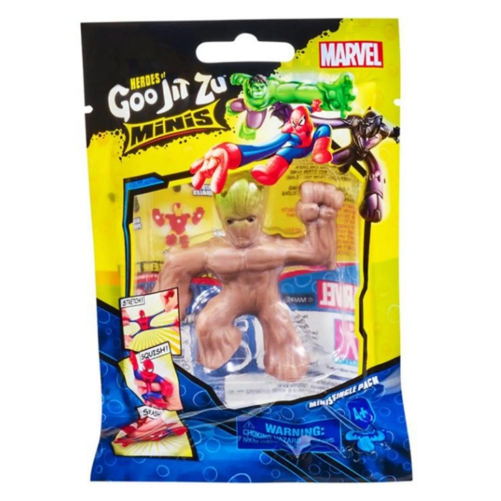 Boneco Elástico Figura 07 Cm Mini Goo Jit Zu Marvel Sunny