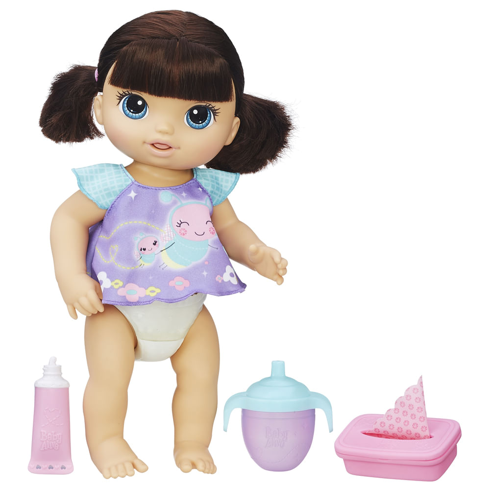 Boneca Baby Alive - Morena - Fralda Magica - B6052 - Hasbro - Ri Happy